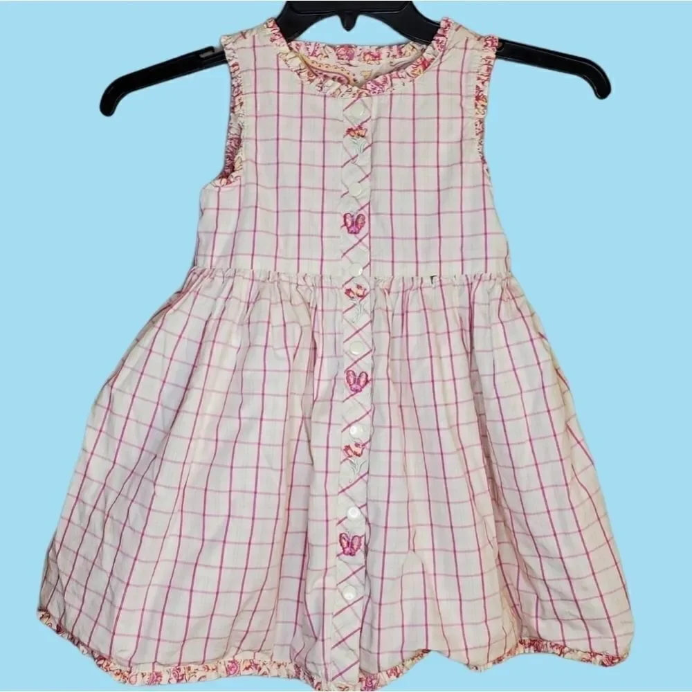💖HP💖Vintage reversible pink Paisley plaid dress